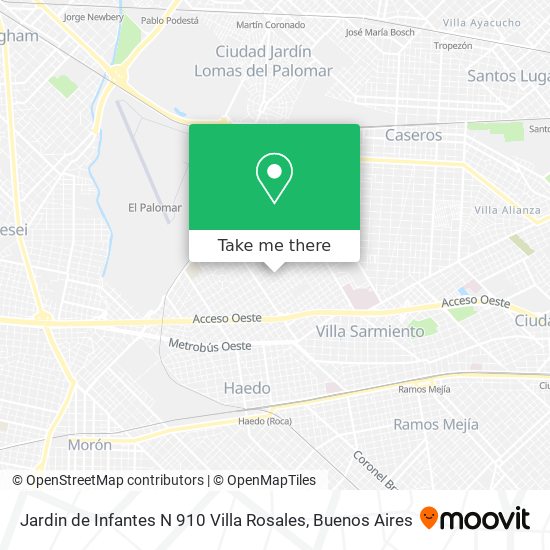 Mapa de Jardin de Infantes N 910 Villa Rosales