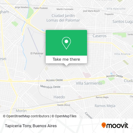 Tapiceria Tony map