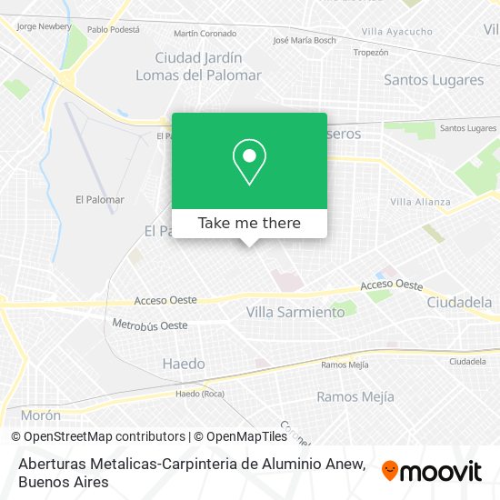 Aberturas Metalicas-Carpinteria de Aluminio Anew map