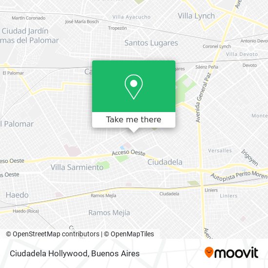 Mapa de Ciudadela Hollywood