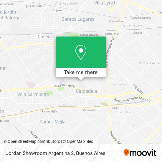 Mapa de Jordan Showroom Argentina 2