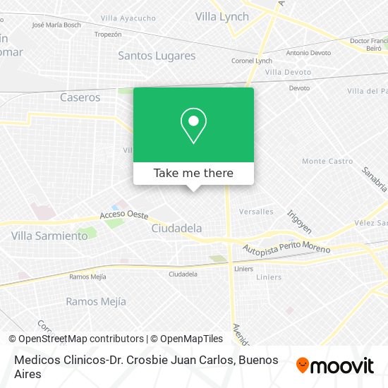 Mapa de Medicos Clinicos-Dr. Crosbie Juan Carlos