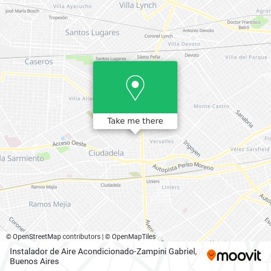 Instalador de Aire Acondicionado-Zampini Gabriel map