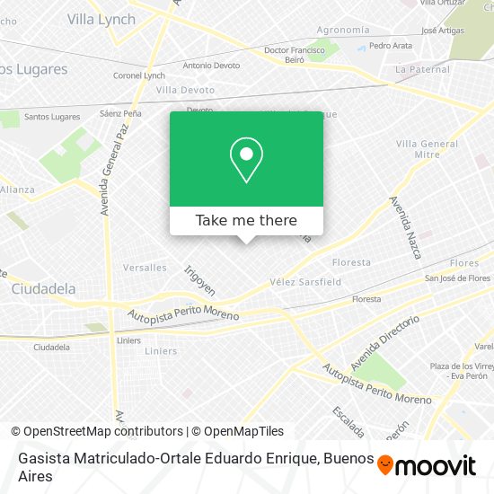 Mapa de Gasista Matriculado-Ortale Eduardo Enrique