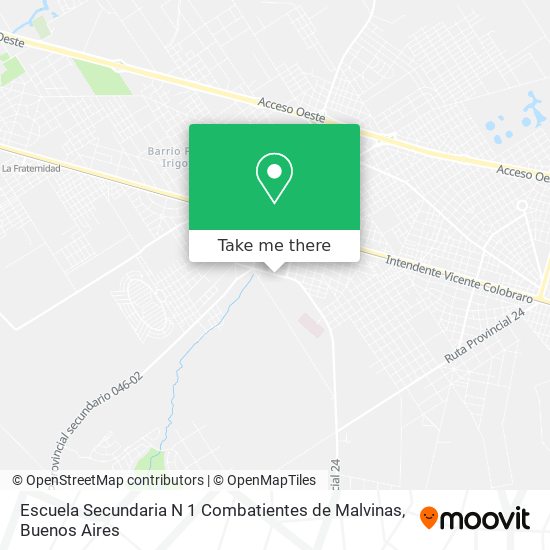 Mapa de Escuela Secundaria N 1 Combatientes de Malvinas