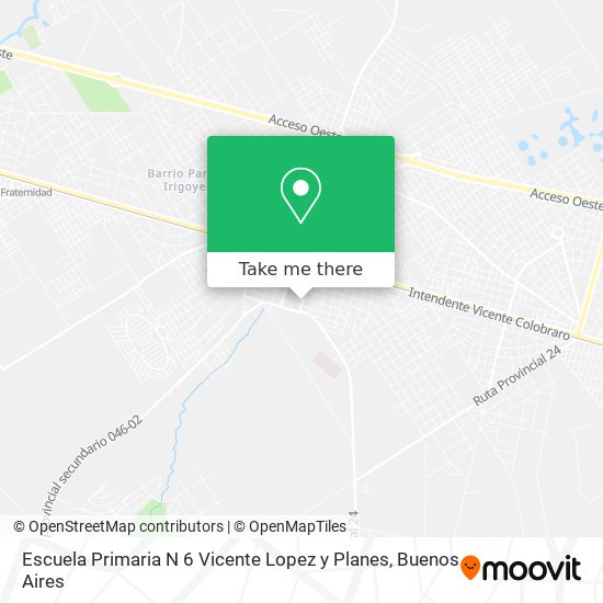 Mapa de Escuela Primaria N 6 Vicente Lopez y Planes
