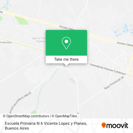 Escuela Primaria N 6 Vicente Lopez y Planes map
