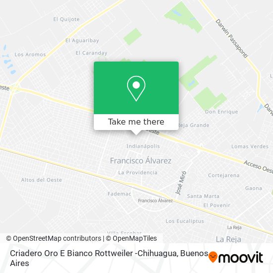 Criadero Oro E Bianco Rottweiler -Chihuagua map