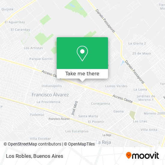 Los Robles map