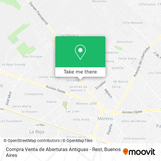 Compra Venta de Aberturas Antiguas - Rest map