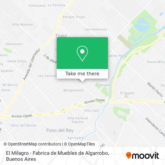El Milagro - Fabrica de Muebles de Algarrobo map