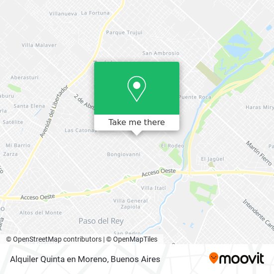 Alquiler Quinta en Moreno map