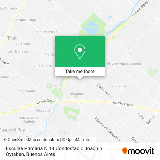 Mapa de Escuela Primaria N 14 Condestable Joaquin Oytaben