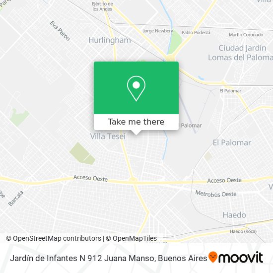 Jardín de Infantes N 912 Juana Manso map