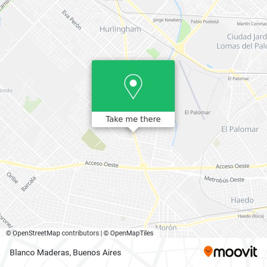 Blanco Maderas map