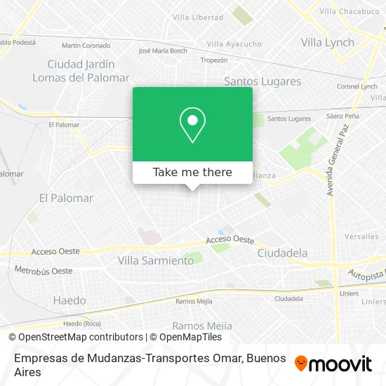 Mapa de Empresas de Mudanzas-Transportes Omar