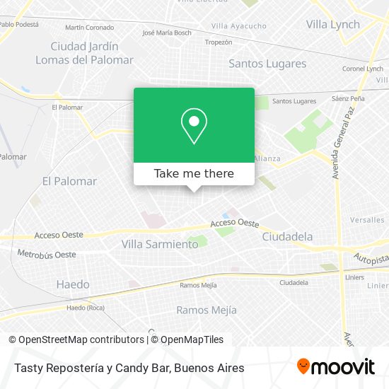 Mapa de Tasty Repostería y Candy Bar