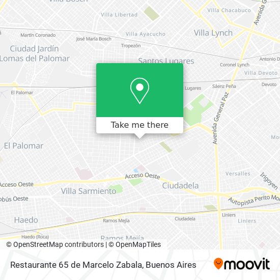 Mapa de Restaurante 65 de Marcelo Zabala