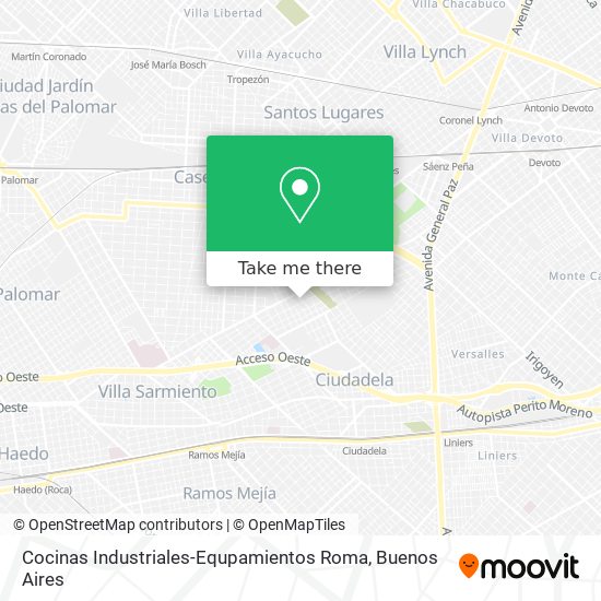 Mapa de Cocinas Industriales-Equpamientos Roma