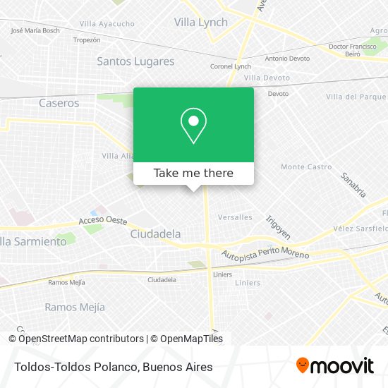 Toldos-Toldos Polanco map