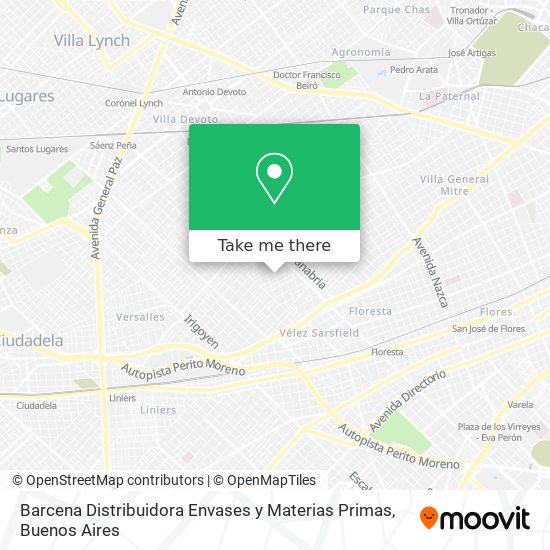 Barcena Distribuidora Envases y Materias Primas map