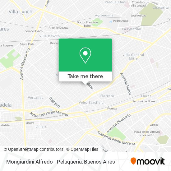 Mapa de Mongiardini Alfredo - Peluqueria