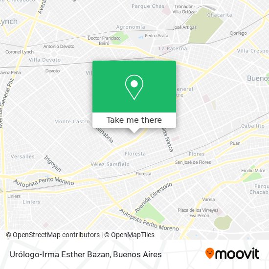 Urólogo-Irma Esther Bazan map