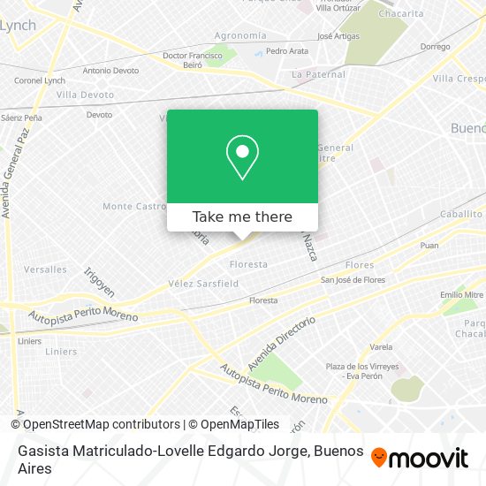 Mapa de Gasista Matriculado-Lovelle Edgardo Jorge