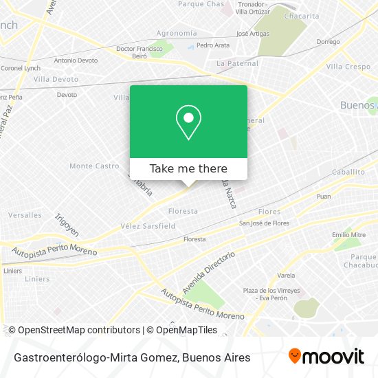 Gastroenterólogo-Mirta Gomez map