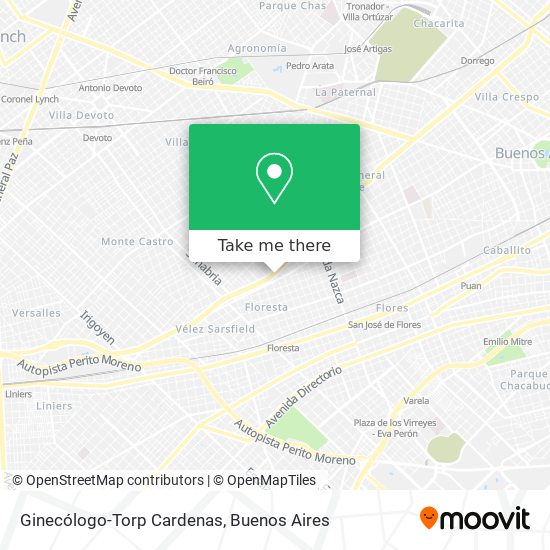 Ginecólogo-Torp Cardenas map