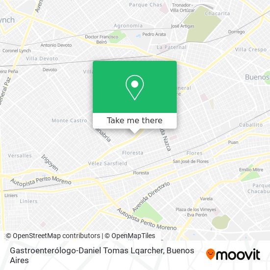 Gastroenterólogo-Daniel Tomas Lqarcher map