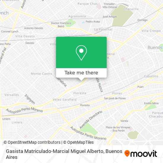 Mapa de Gasista Matriculado-Marcial Miguel Alberto