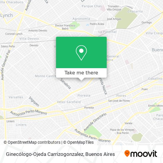 Mapa de Ginecólogo-Ojeda Carrizogonzalez