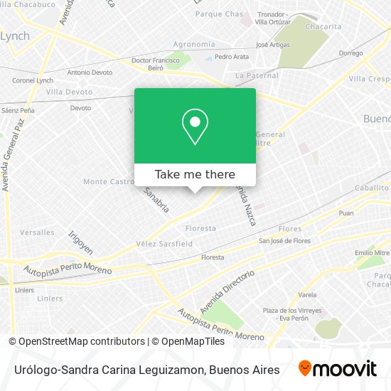 Urólogo-Sandra Carina Leguizamon map