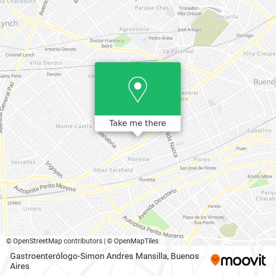 Gastroenterólogo-Simon Andres Mansilla map