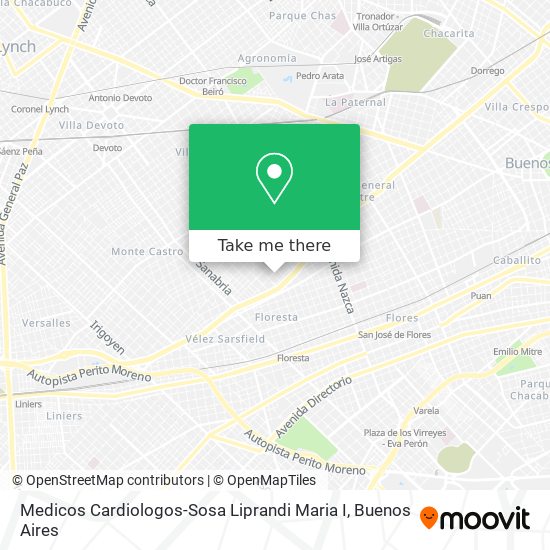 Medicos Cardiologos-Sosa Liprandi Maria I map