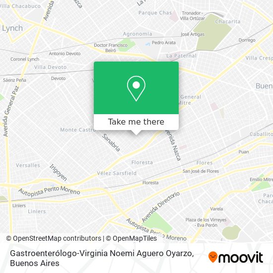 Gastroenterólogo-Virginia Noemi Aguero Oyarzo map