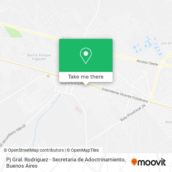 Mapa de Pj Gral. Rodriguez - Secretaria de Adoctrinamiento