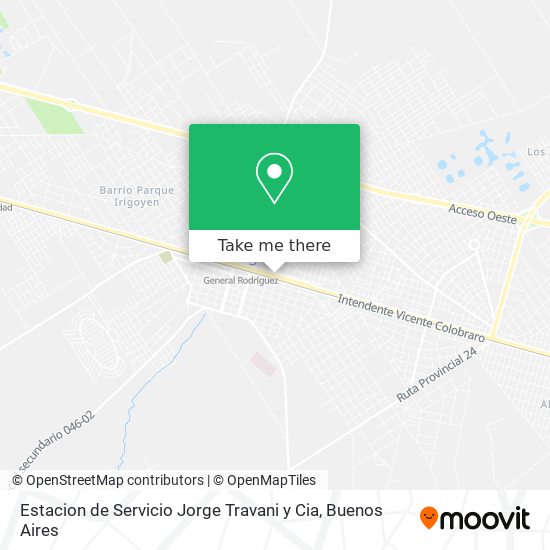 Estacion de Servicio Jorge Travani y Cia map