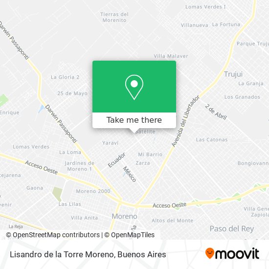 Mapa de Lisandro de la Torre Moreno