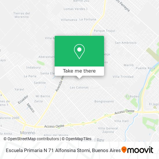 Mapa de Escuela Primaria N 71 Alfonsina Storni