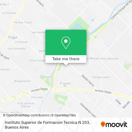 Instituto Superior de Formacion Tecnica N 203 map