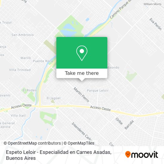 Mapa de Espeto Leloir - Especialidad en Carnes Asadas