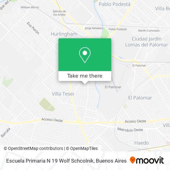 Mapa de Escuela Primaria N 19 Wolf Schcolnik