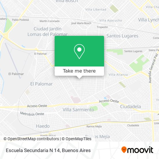 Mapa de Escuela Secundaria N 14