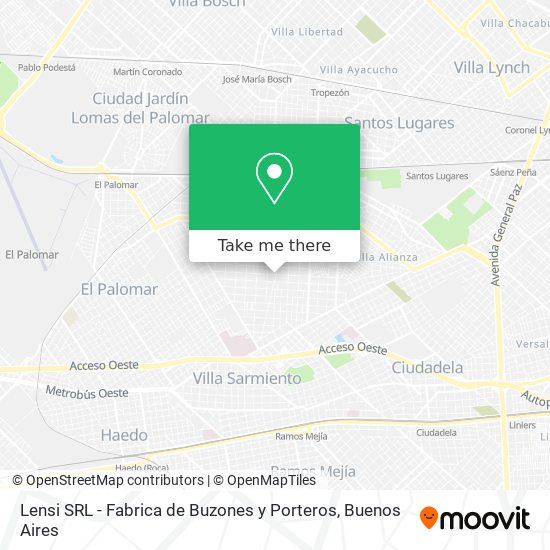 Mapa de Lensi SRL - Fabrica de Buzones y Porteros