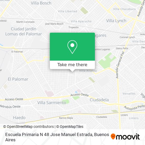 Mapa de Escuela Primaria N 48 Jose Manuel Estrada