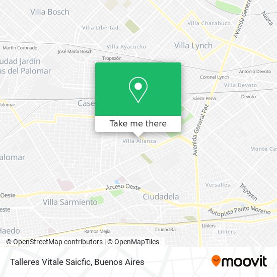 Mapa de Talleres Vitale Saicfic