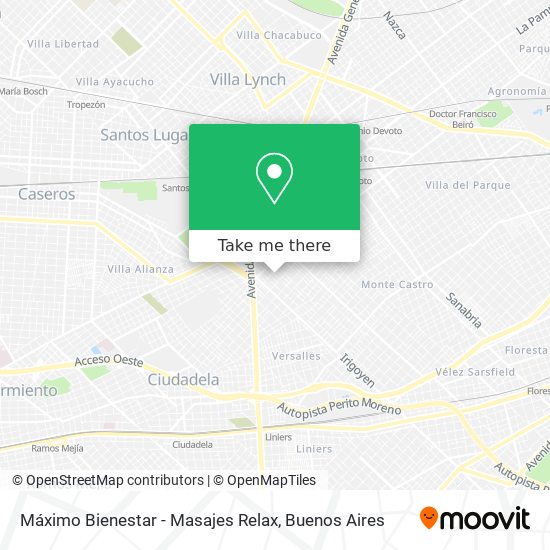 Máximo Bienestar - Masajes Relax map