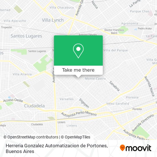 Mapa de Herreria Gonzalez Automatizacion de Portones